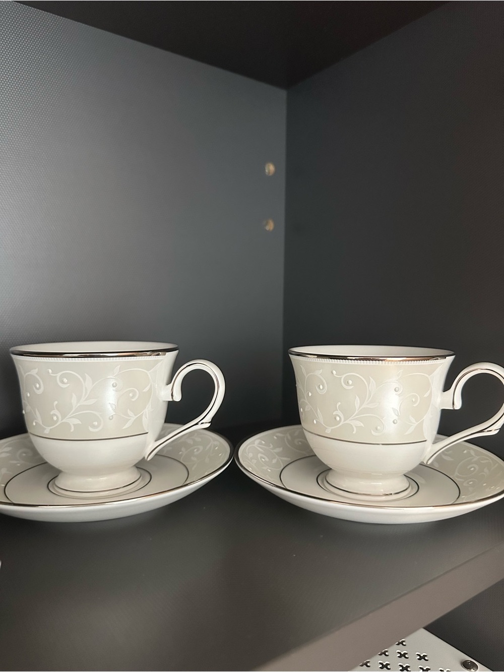 Lenox Opal Innocence Teacup and Saucer Set
